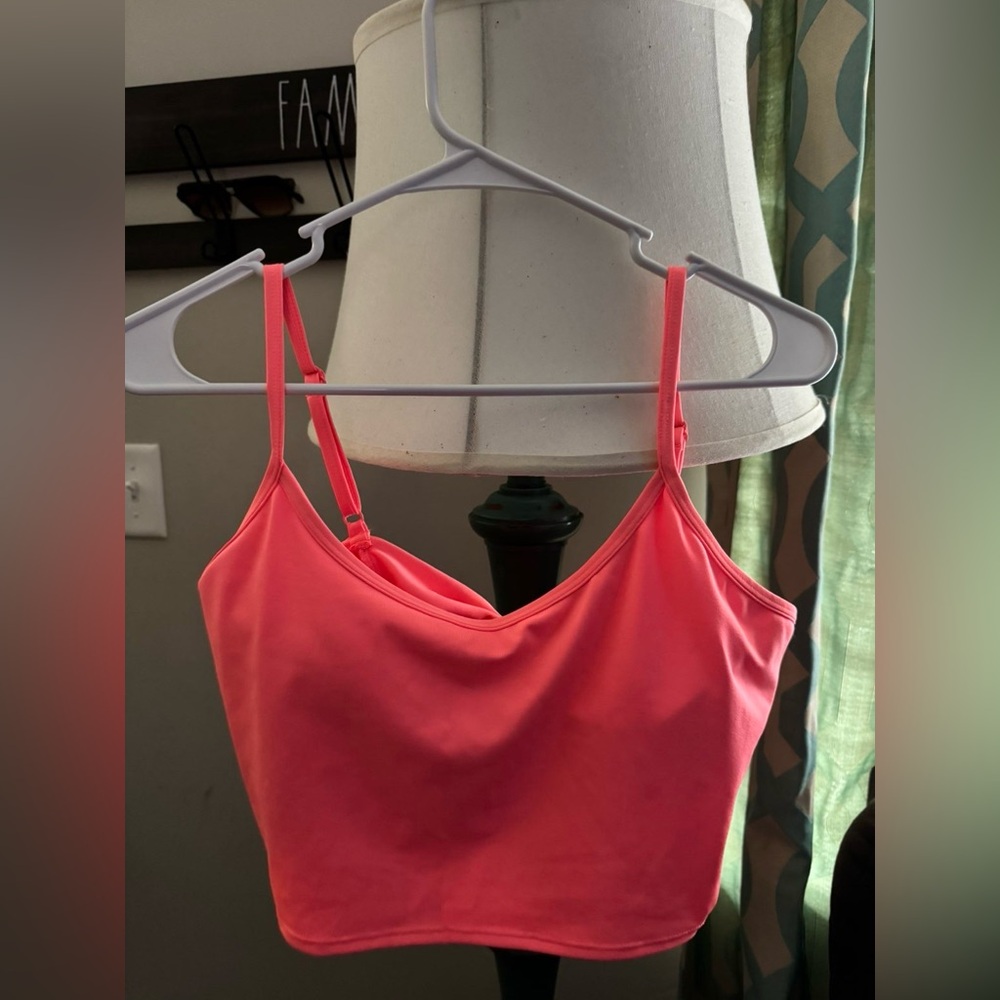 Pink/VS - Coral Color Crop Top - Activewear